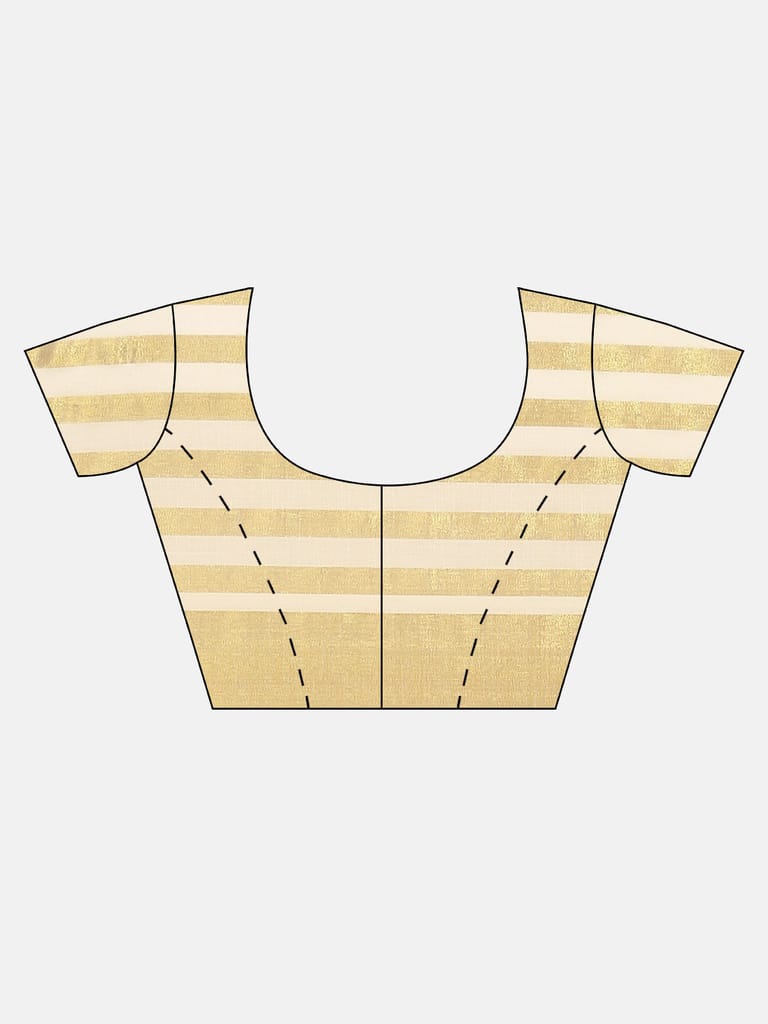 Kerala Cream Gold Jari Weaving Saree