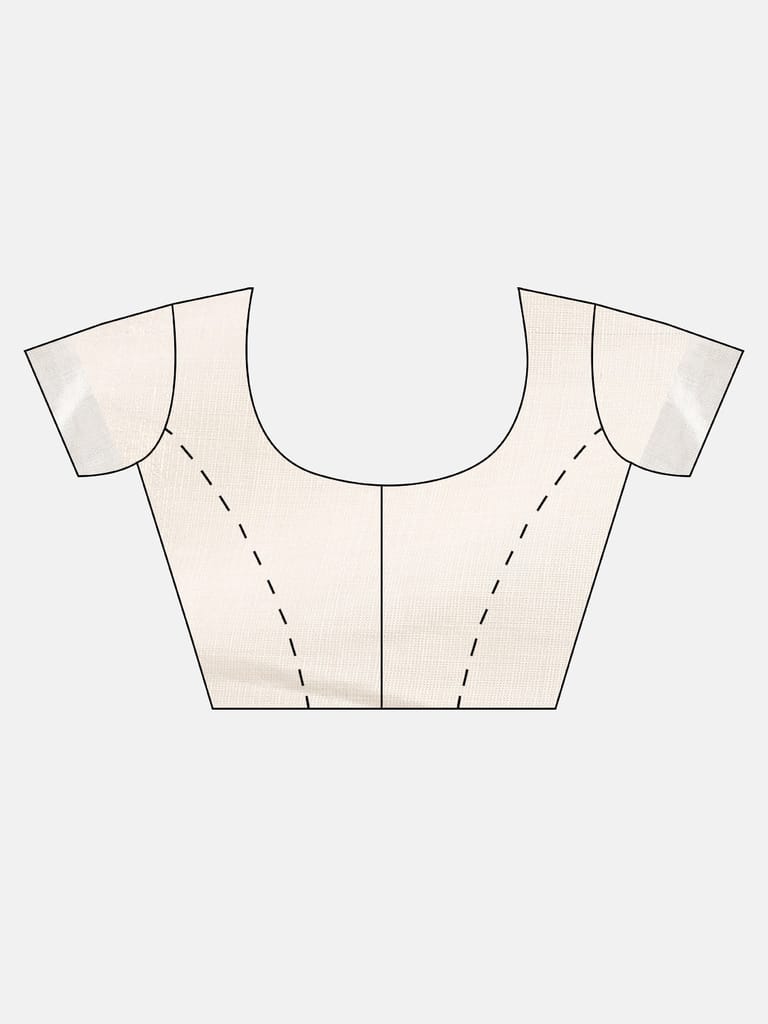 Womens Kerala Tissue Printed Silver Jari Border Saree OKS34