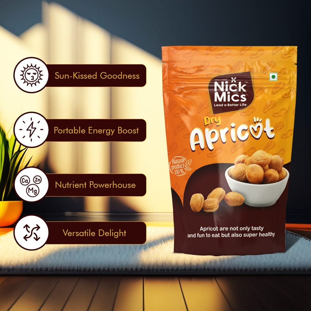 Nick mics Dried Apricot 250gm | Dry Fruits | Apricots  | Apricot Dry Fruits | Dry Apricot |