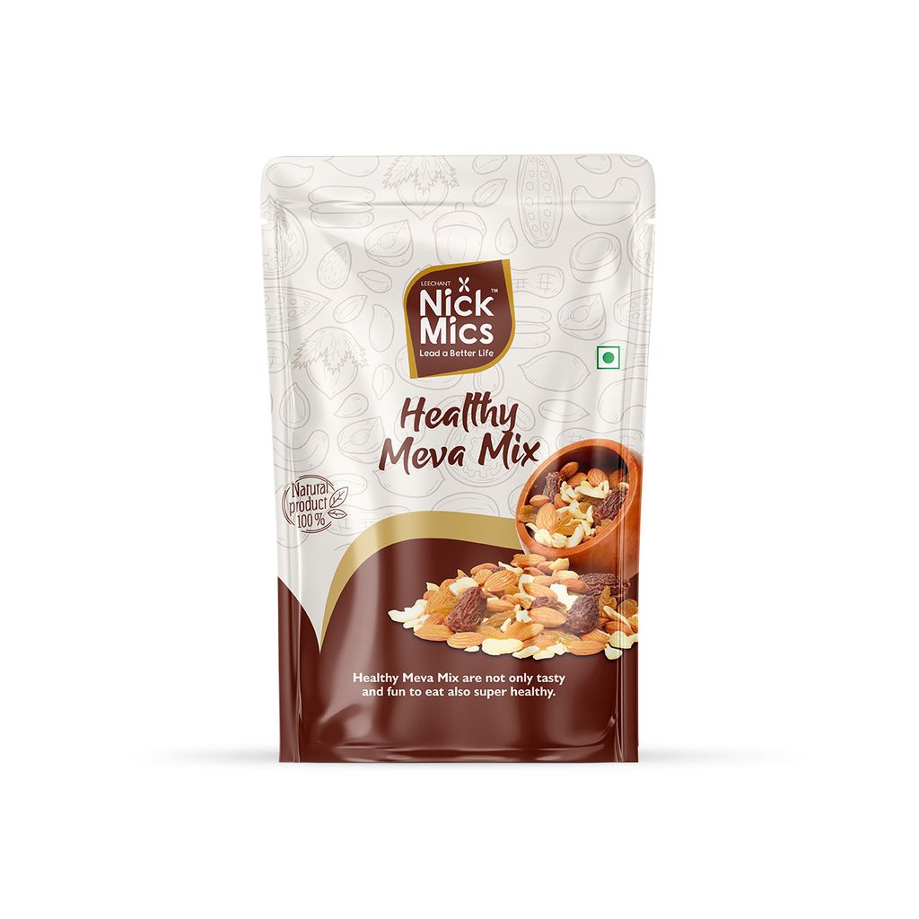 Nickmics Healthy Meva Mix (Mix Nuts) 250 gm | Almonds | Cashews | Delicious | Nutritious | Tasty | Crunchy | Antioxidant Rich