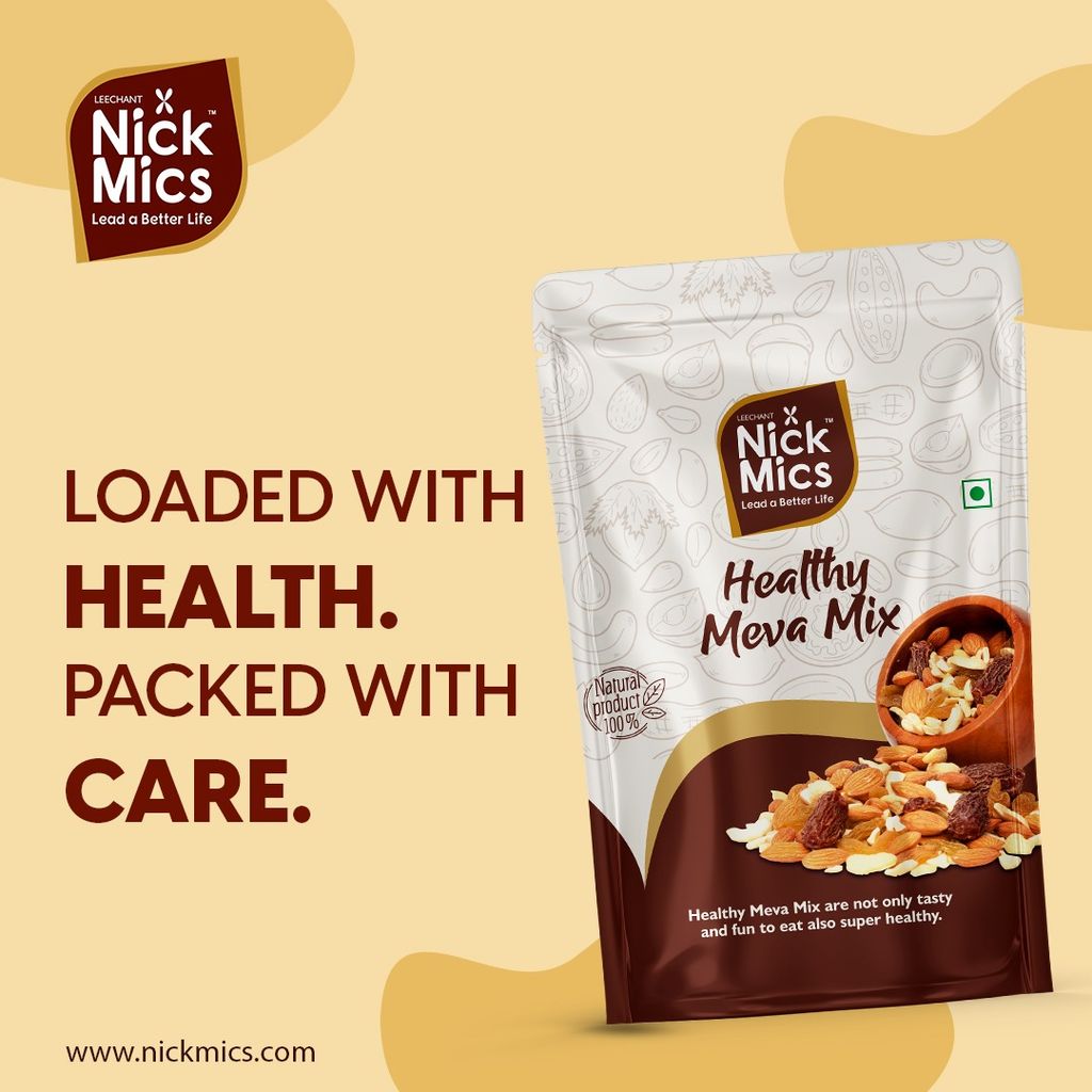Nickmics Healthy Meva Mix (Mix Nuts) 250 gm | Almonds | Cashews | Delicious | Nutritious | Tasty | Crunchy | Antioxidant Rich