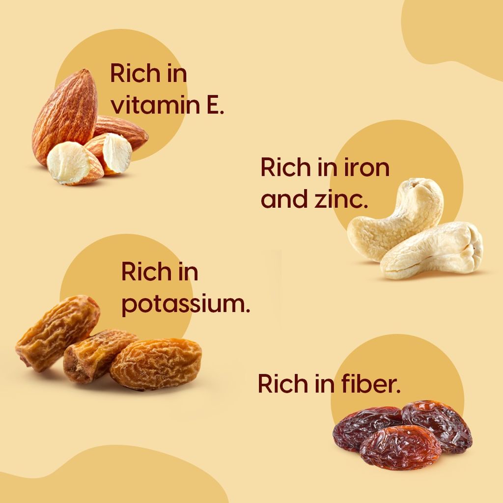 Nickmics Healthy Meva Mix (Mix Nuts) 250 gm | Almonds | Cashews | Delicious | Nutritious | Tasty | Crunchy | Antioxidant Rich