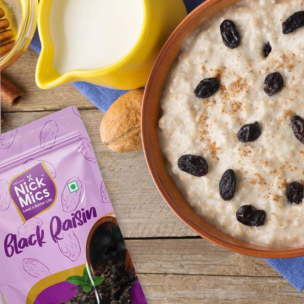 Nickmics Black Kismis 500 gm | Kali Kishmish | Kishmish | Nutritious| Rich in Iron | Naturally Sweet & tasty | Healthy Snacks| Dry Fruit Gift Pack