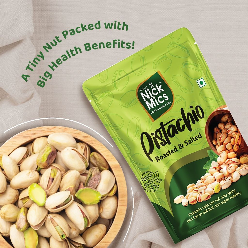 Nickmics Roasted and Salted Pistachio 250 gm | Pista | Tasty and Healthy| Whole Rich of Nutritions| Perfectly Salted | | Dry Fruits & Nuts | Rich in Vitamin & Minerals |