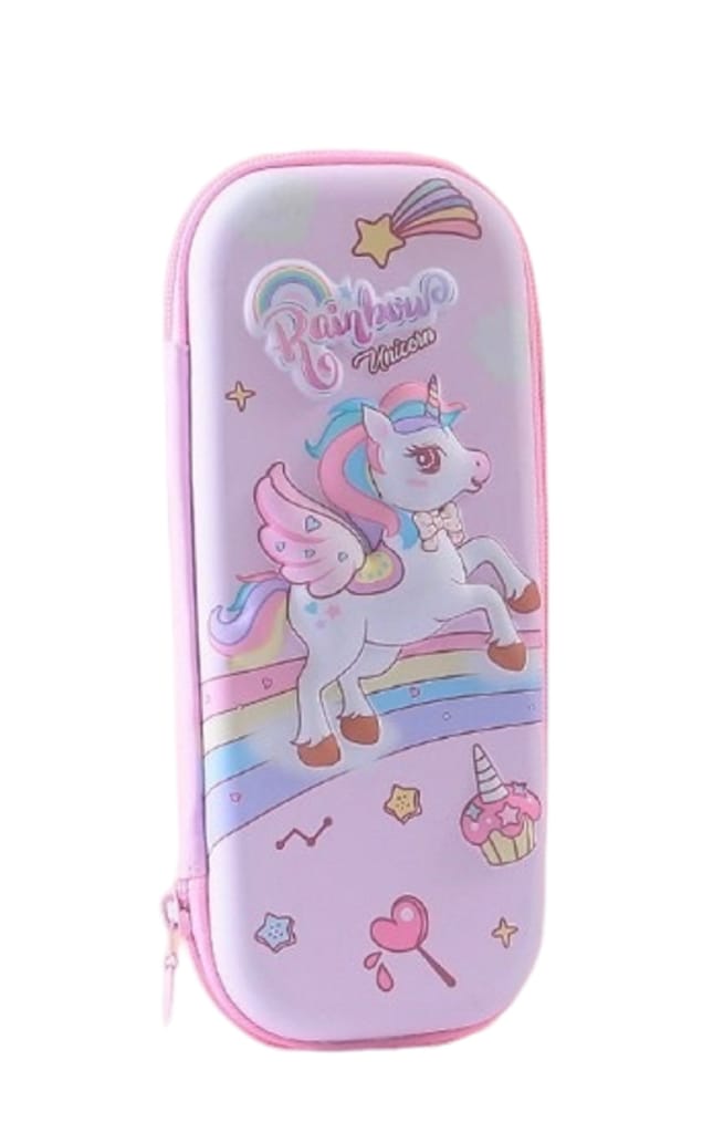 KTRS ENTERPRISE Ethylene Vinyl Acetate (Eva) Uicorn Horse Hardtop Pencil Case With Multiple Compartments Supply Organizer Students Stationery Box Pen Pouch - Stationery | Buy online on ZillyBuy