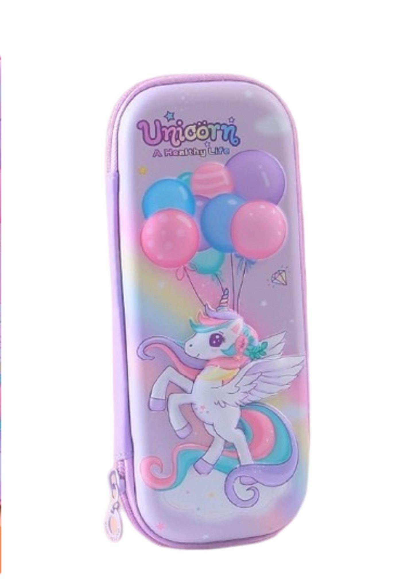 KTRS ENTERPRISE Ethylene Vinyl Acetate (Eva) Uicorn Horse Hardtop Pencil Case With Multiple Compartments Supply Organizer Students Stationery Box Pen Pouch