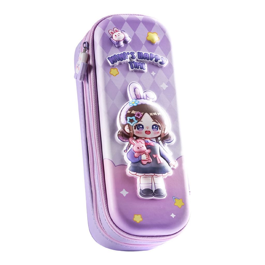 KTRS ENTERPRISE Pencil Case, 3 Compartments, Large Capacity, Cute Aesthetic, for Girls, Multifunctional Stationery Organizer (Double Layer Cololo) - Stationery | Buy online on ZillyBuy