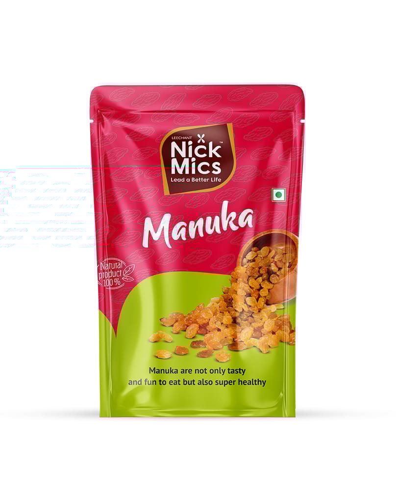 Nickmics Manuka 250 gm  | Sun Dried Natural Manuka | Dryfruits- Indian Kishmish | Rich In Nutiritons| Rich In Iron| Healthy Sweet & Tasty | Energy Booster|