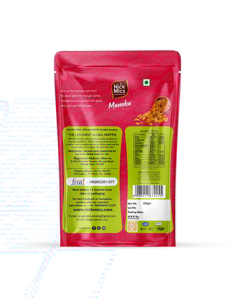 Nickmics Manuka 250 gm  | Sun Dried Natural Manuka | Dryfruits- Indian Kishmish | Rich In Nutiritons| Rich In Iron| Healthy Sweet & Tasty | Energy Booster|