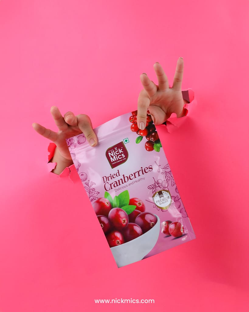Nickmics Dried Cranberries 200gm | quality cranberries High Antioxidants | Dietary Fiber & No Gluten | Antioxidant Rich | Immunity Booster | Healthy Snack for kids and adult |