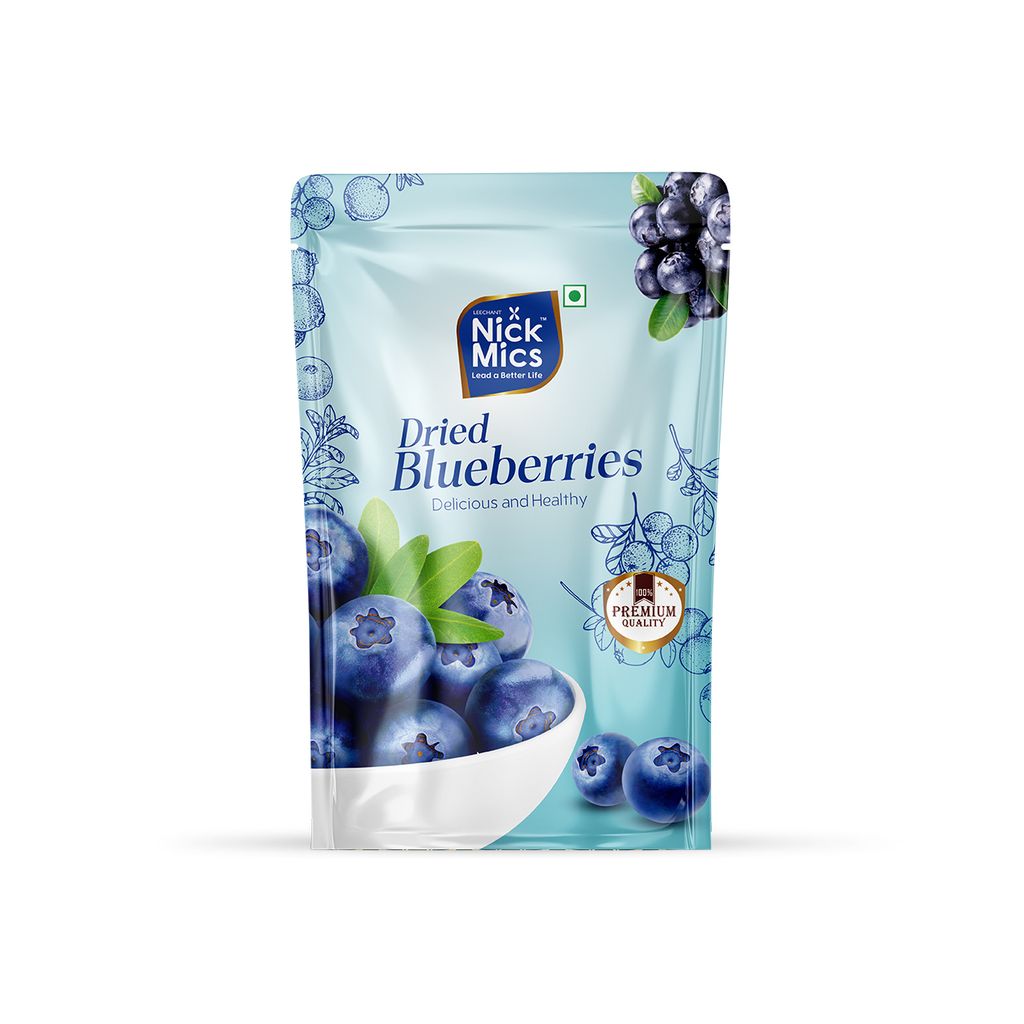 NickmicsDried Blueberries 200gm | Blueberries | Dried Blueberry | Rich in Calcium and Vitamin K |  No Preservatives | Delicious & Healthy Snack | Dry Fruits and Nuts