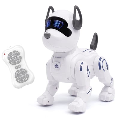 KTRS Enterprise Intelligent Robot Dog Electric Remote Control Programming Electronic pet Toy Simulation Dog Will bark Will go boy Gift