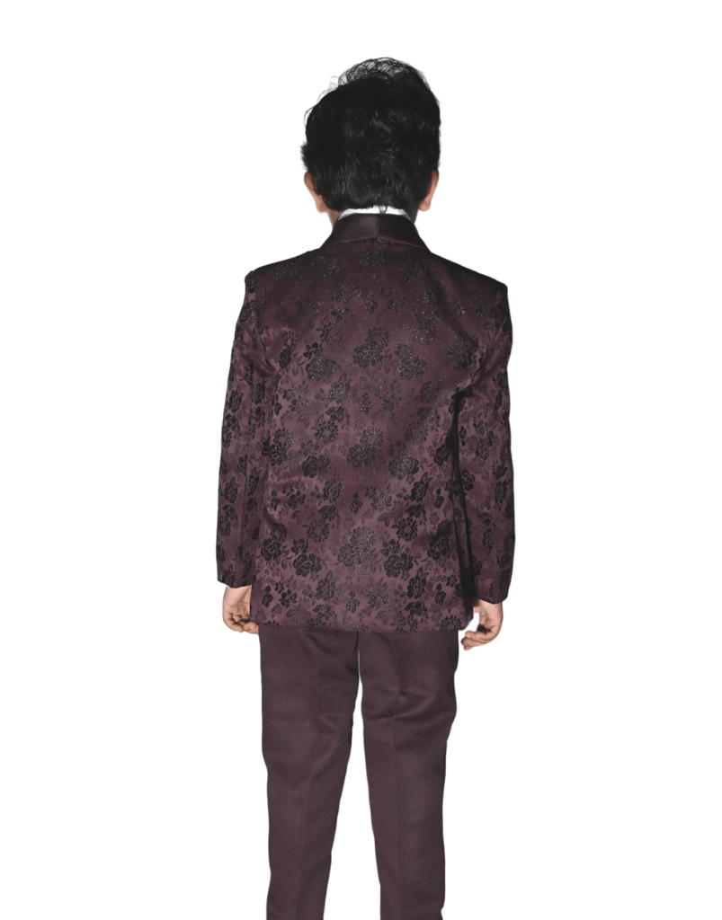 JOYHAAT Kids Boy 5 Piece Party/Wedding/Festival/Formal Wear Embroidered Tuxedo Coat Suit/Set of Full Shirt, Pant, Waistcoat, Embroidered Coat & Bow