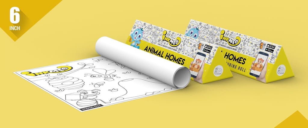 Animal Homes Reusable Wall Colouring Roll (6Inch) -AR Knowledge Exploration