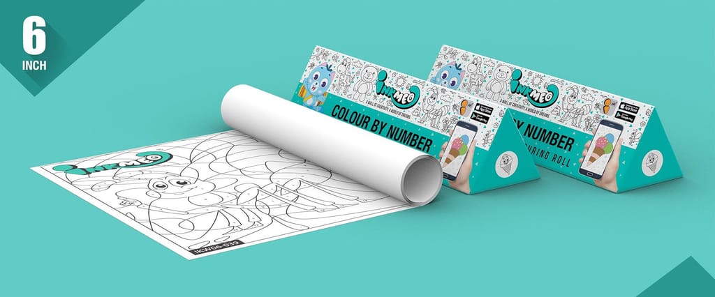 Colour by Number Reusable Wall Colouring Roll (6 inch)-AR Enhanced Learning