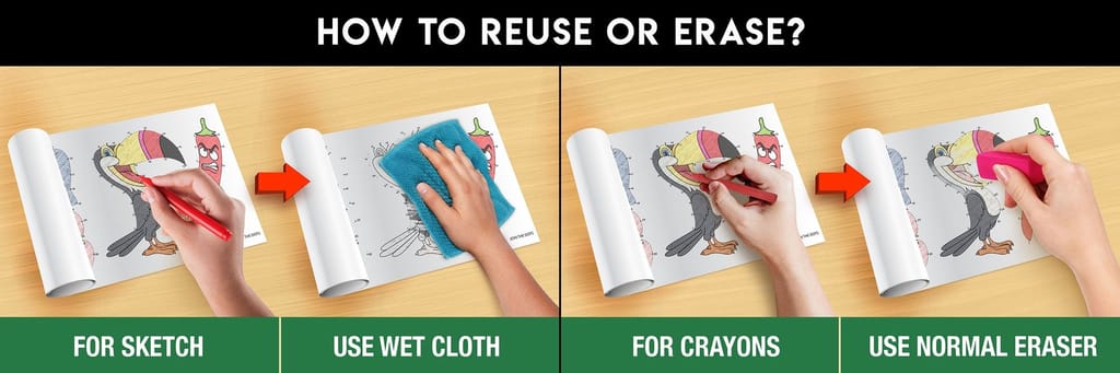 Join the Dots Reusable Wall Colouring Roll (6 inch)-Interactive AR Learning