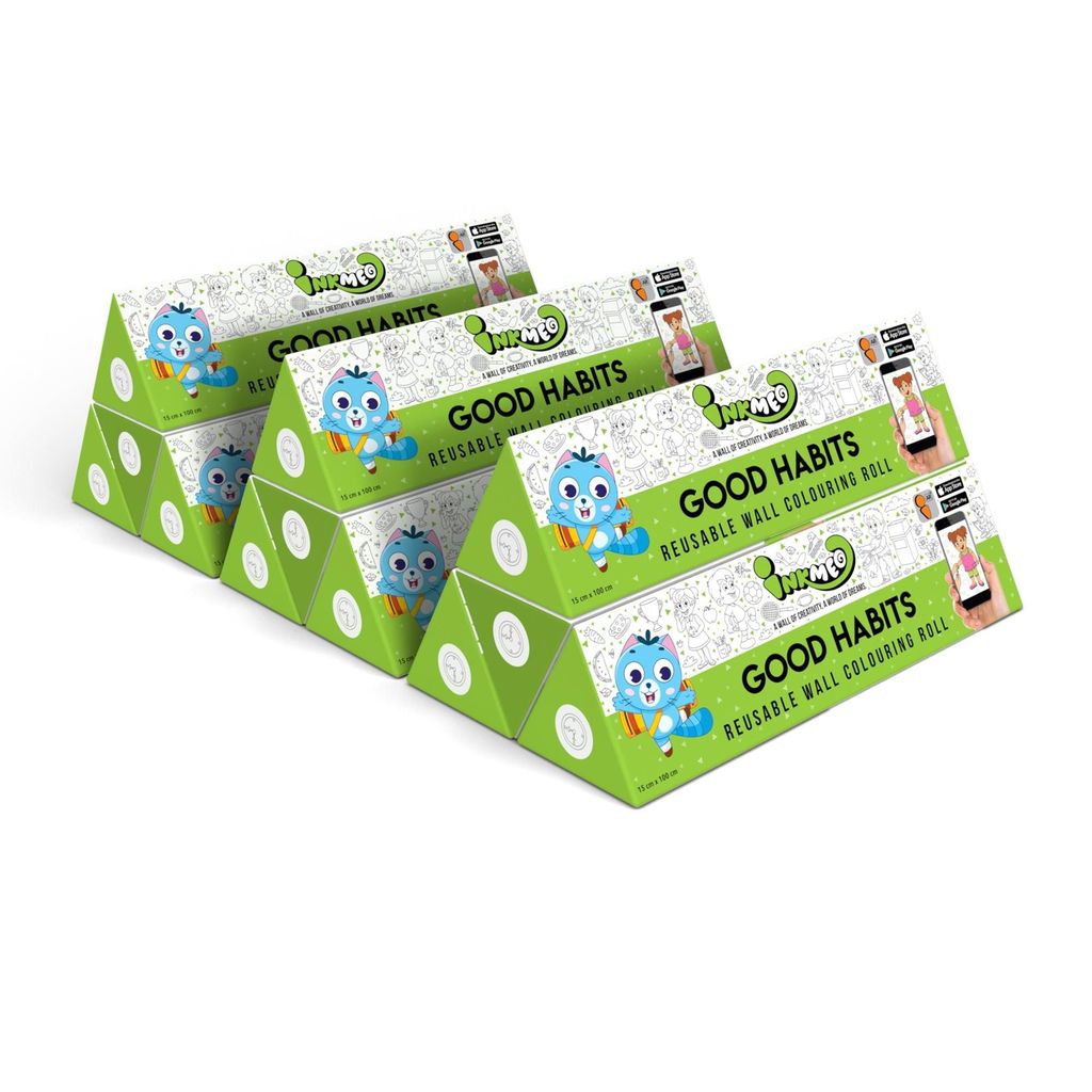 Good Habits Reusable Wall Colouring Roll (6 inch)-Augmented Learning