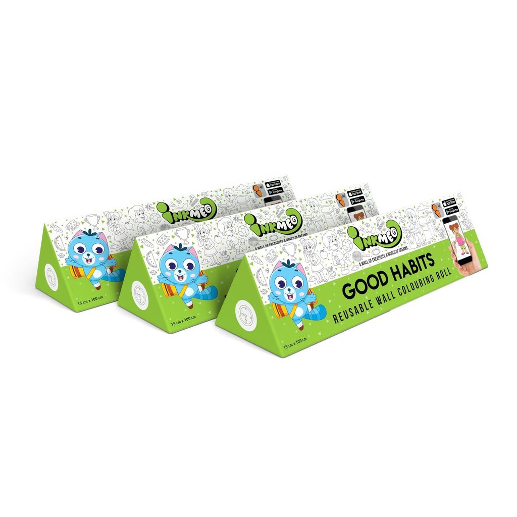 Good Habits Reusable Wall Colouring Roll (6 inch)-Augmented Learning