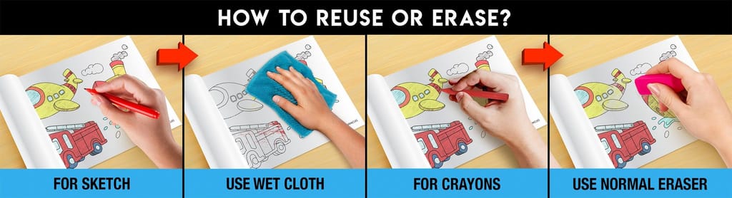 Vehicles Reusable Wall Colouring Roll (6 inch)-Immersive AR Experience