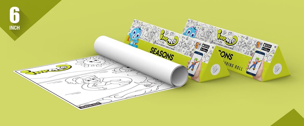 Seasons Reusable Wall Colouring Roll (6 inch)-AR-Infused Education