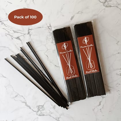 100PCS Reed Diffuser Sticks, 8 Inch Black Fiber Sticks