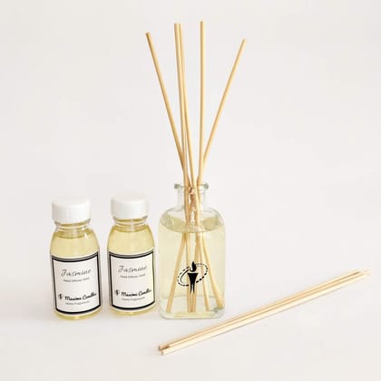 Glass Bottle Reed Diffuser with Jasmine Aroma Oil - GR2