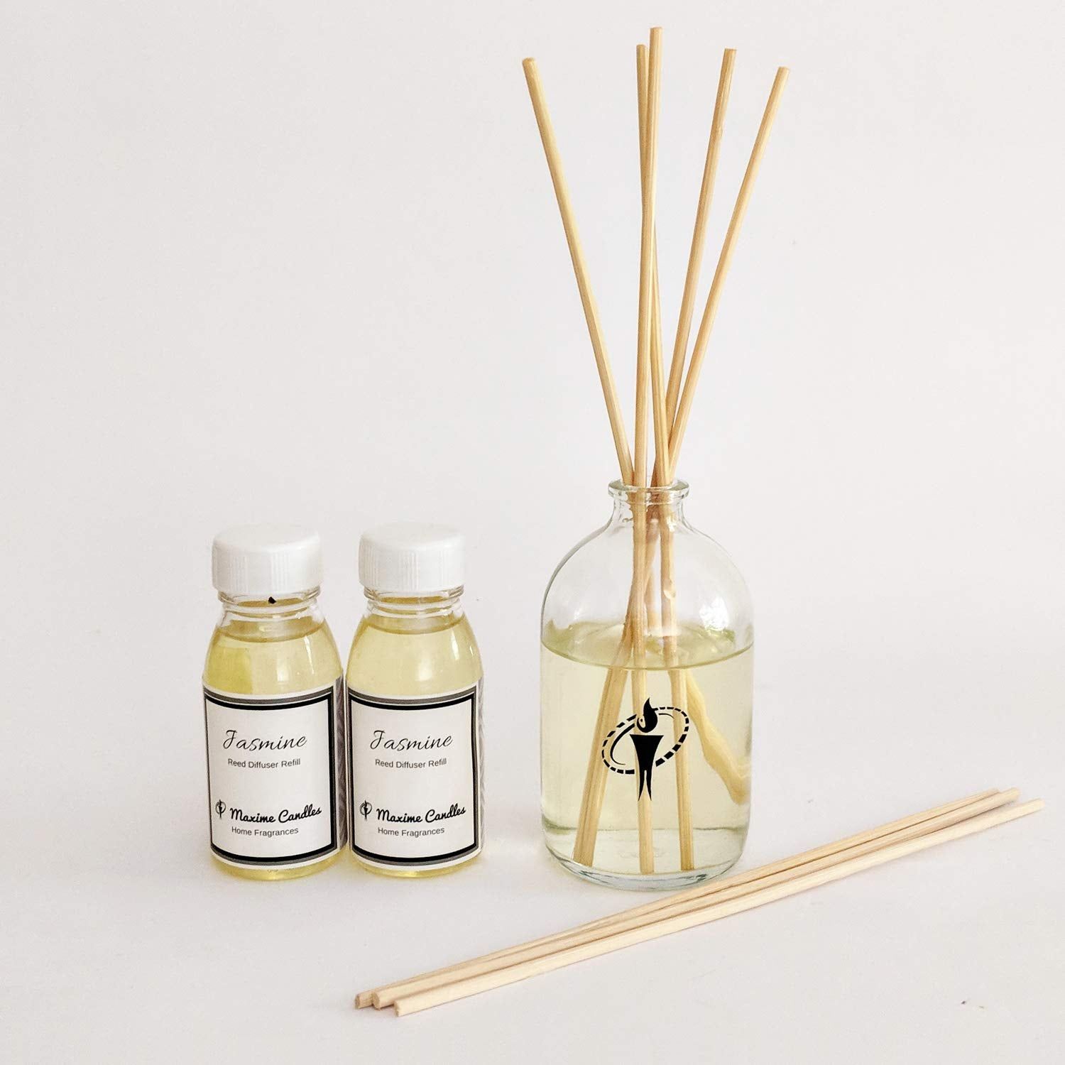 Glass Bottle Reed Diffuser with Jasmine Aroma Oil - GR1
