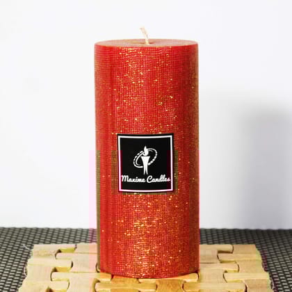Red and Gold Glitter Decorative Candles