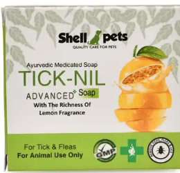 Shell Pets Anti Tick Soap 75Gms | Dog Soap with Natural Neem Oil Antibacterial and Antifungal 75 GMS