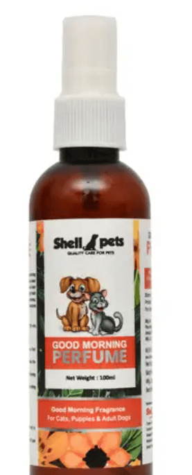 Shell Pets Good Morning Perfume 100Ml |  Extract of Flowers and Aloe-vera | Daily use, Safe Deodorizer, Coat Smell Perfume, Body Bad Odor - Safe & Effective Pet Friendly Formula for Dogs