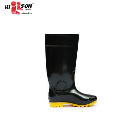 Hillson Soft Toe Rubber Safety Shoe (Black, S1, Size 9)