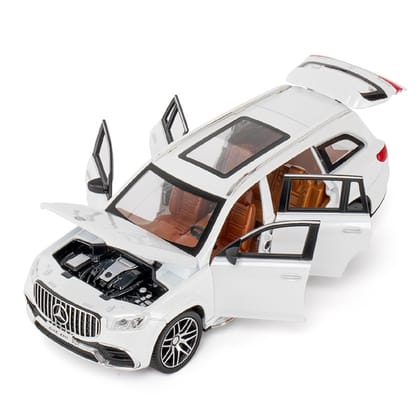 KTRS ENTERPRISE 1:24 Alloy Metal Pull Back Die-cast Car Model Car Pull Back car Super car with Openable Doors with Sound and Light Doors & Light Music Boys Toys for Kids (Mercedes-Benz)