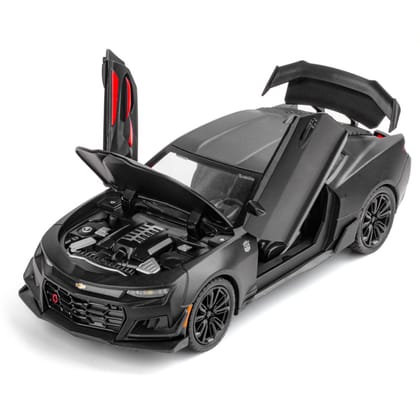 KTRS ENTERPRISE 1:24 Alloy Metal Pull Back Die-cast Car Model Car Pull Back car Super car with Openable Doors with Sound and Light Doors & Light Music Boys Toys Kids (Chevrolet Camaro)