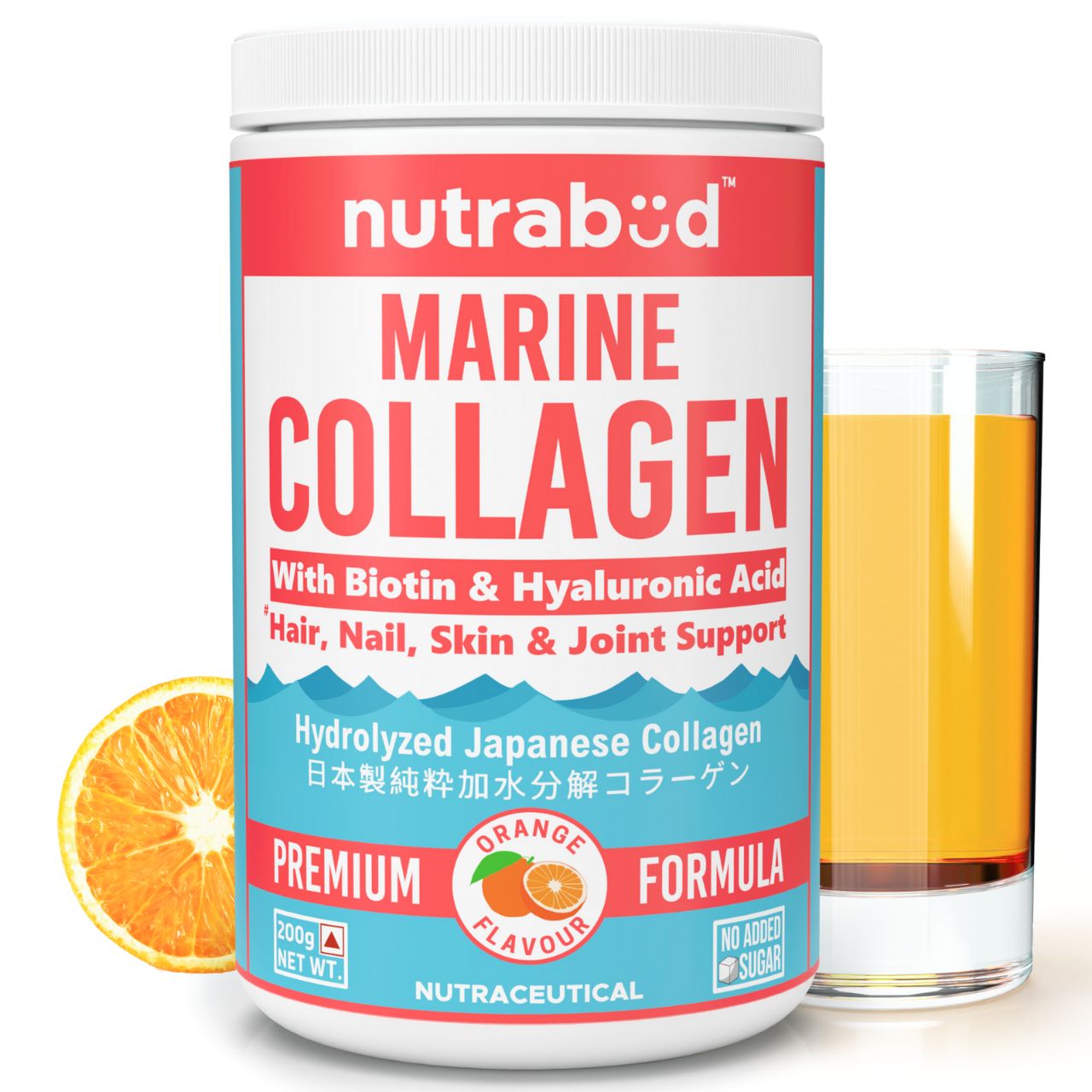 Japanese Marine Collagen Powder - No Added Sugar - Orange Flavour