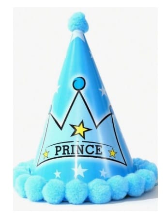 Royal Blue Prince Party Hat
