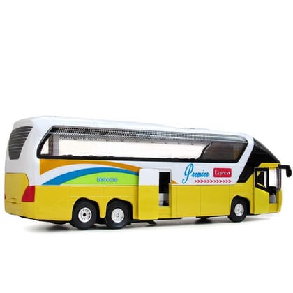 KTRS Enterprise Display Cars Tourist Traffic Double Decker Bus Alloy Car Model Diecasts Metal City Tour Bus Car Model Ornaments Collection Gift