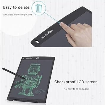 LCD Writing Tablet 12" inch Sketching pad/Drawing Pad for Kids and Adult (Pack of 1), Black