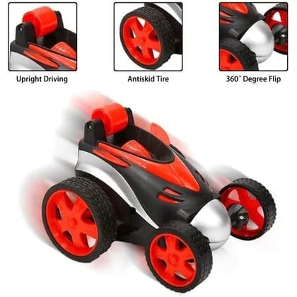 Remote Control Stunt car| 360-degree Front Wheel Rotation |Small Size Flipping Turning Stunt Action|Suitable for Adults and Children|Gift for Children (Multicolor) (Latest 2023) (RED)