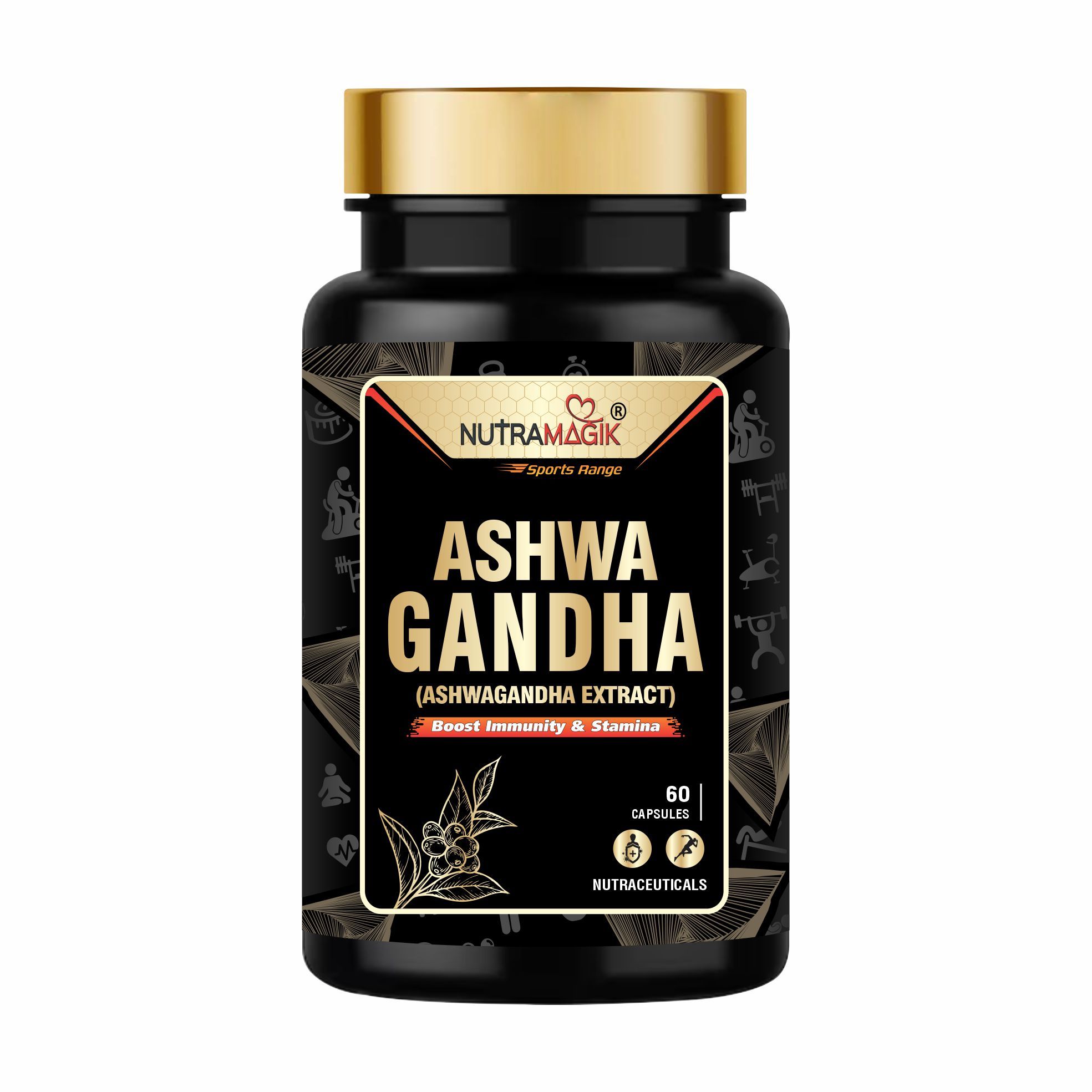 Nutramagik Ashwagandha (Withania somnifera) Extract- 60 Capsules - Boost Immunity & Stamina