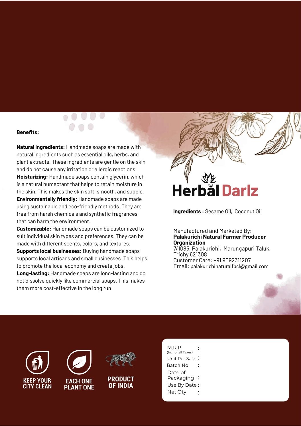 Handmade Sesame Oil Soap