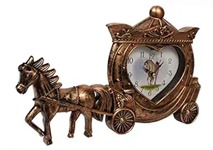Online Horse Carriage Alarm Clock Bedside Desk Alarm Clock Timepiece Table Clock