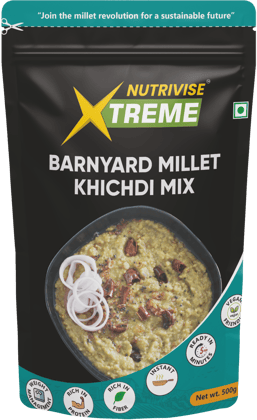 Nutrivise Xtreme Instant Mix :Barnyard Millet Kichidi Mix|Instant Cook|Low GI|Rich in Protein & Fiber|500g each(Pack of 1)