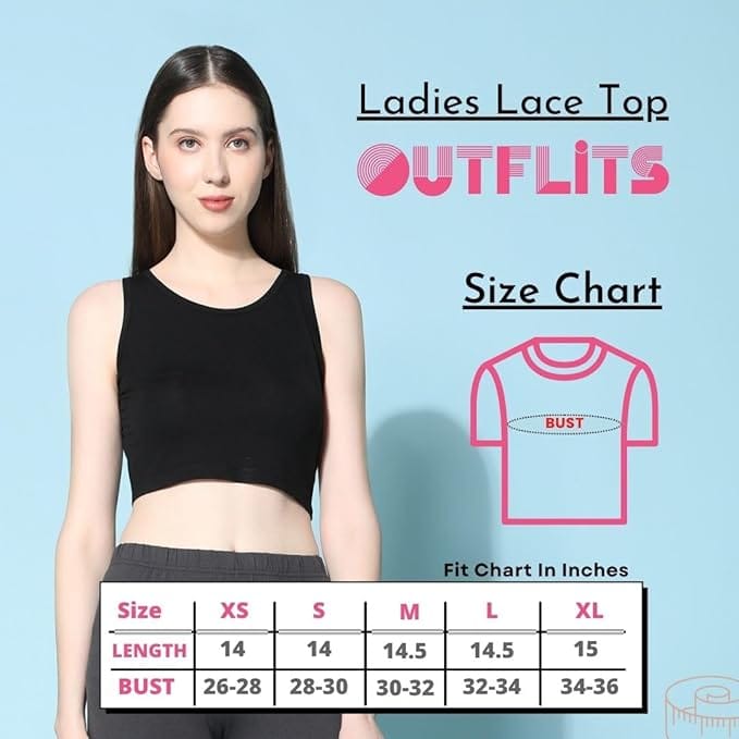 OUTFLITS Ladies Sleeveless Crop Top