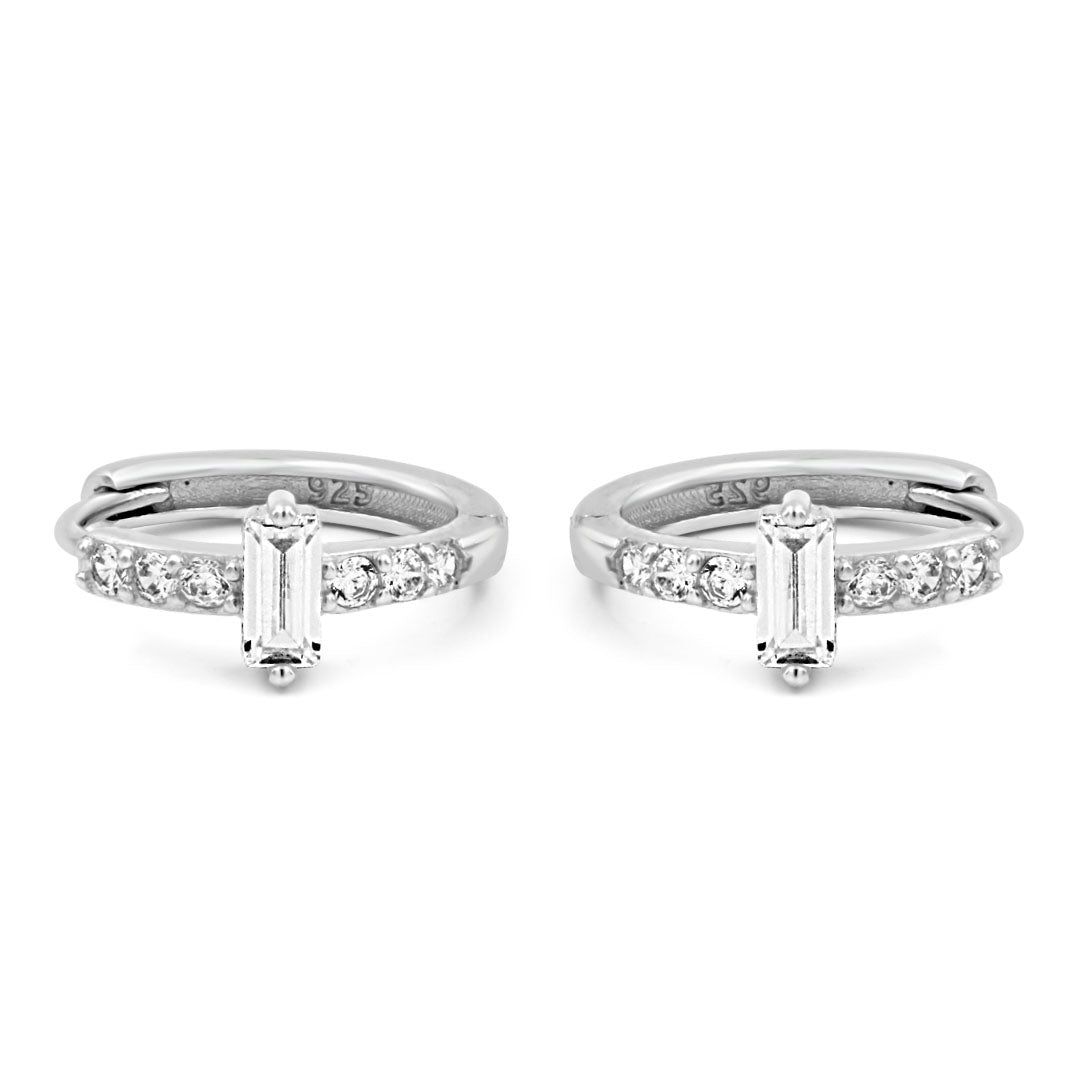 Zarkan Classic Zircon Hoop Earrings