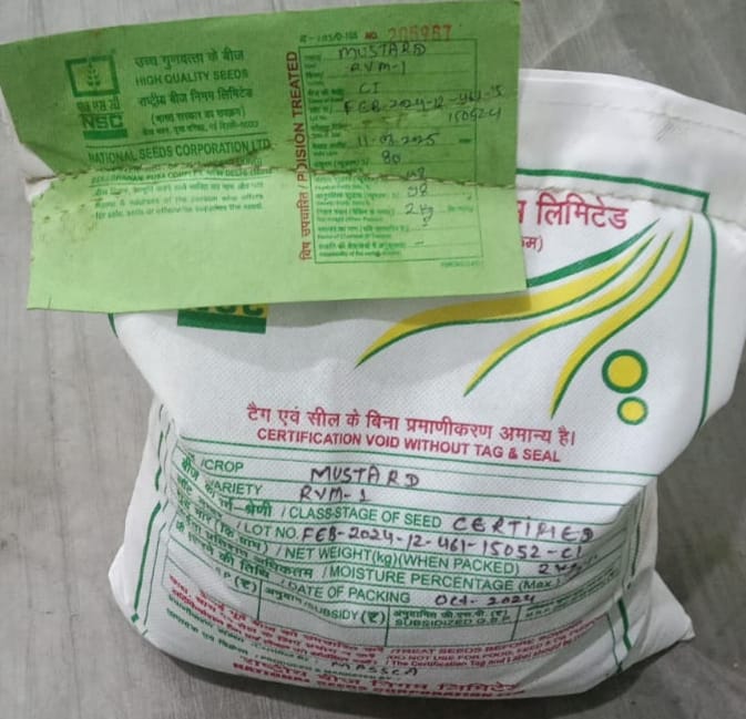 NSC Mustard RH-761, 2 kg Certified Seed Bag