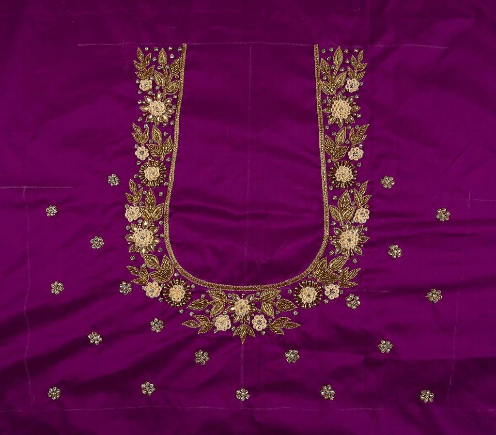 sonchiraiya Rose Work Blous -Pice