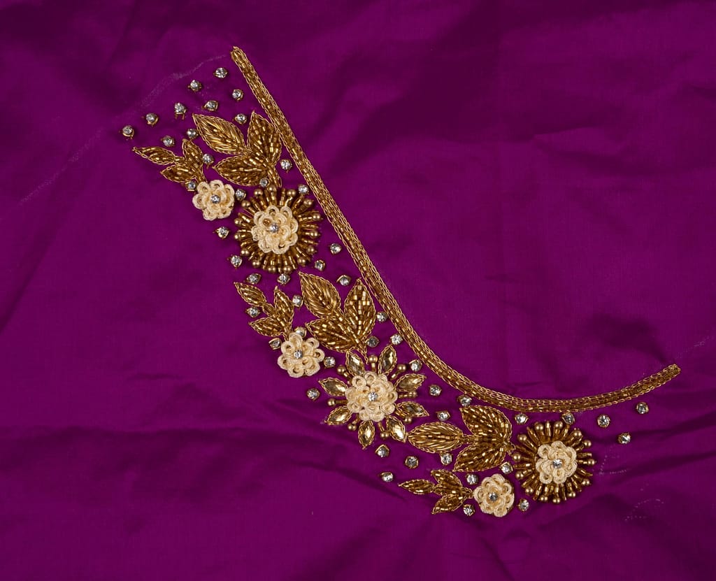 sonchiraiya Rose Work Blous -Pice