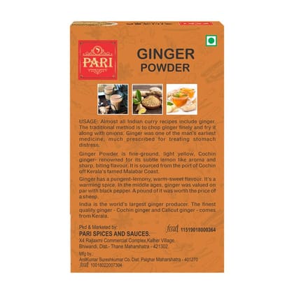 Pari Dry Ginger Powder - Sonth Dry Ginger Powder - Adrak Powder in Pantry- 50G (Adrak Powder/Ginger Powder) Flavourfull for Cooking, Natural Immunity Booster | 50g