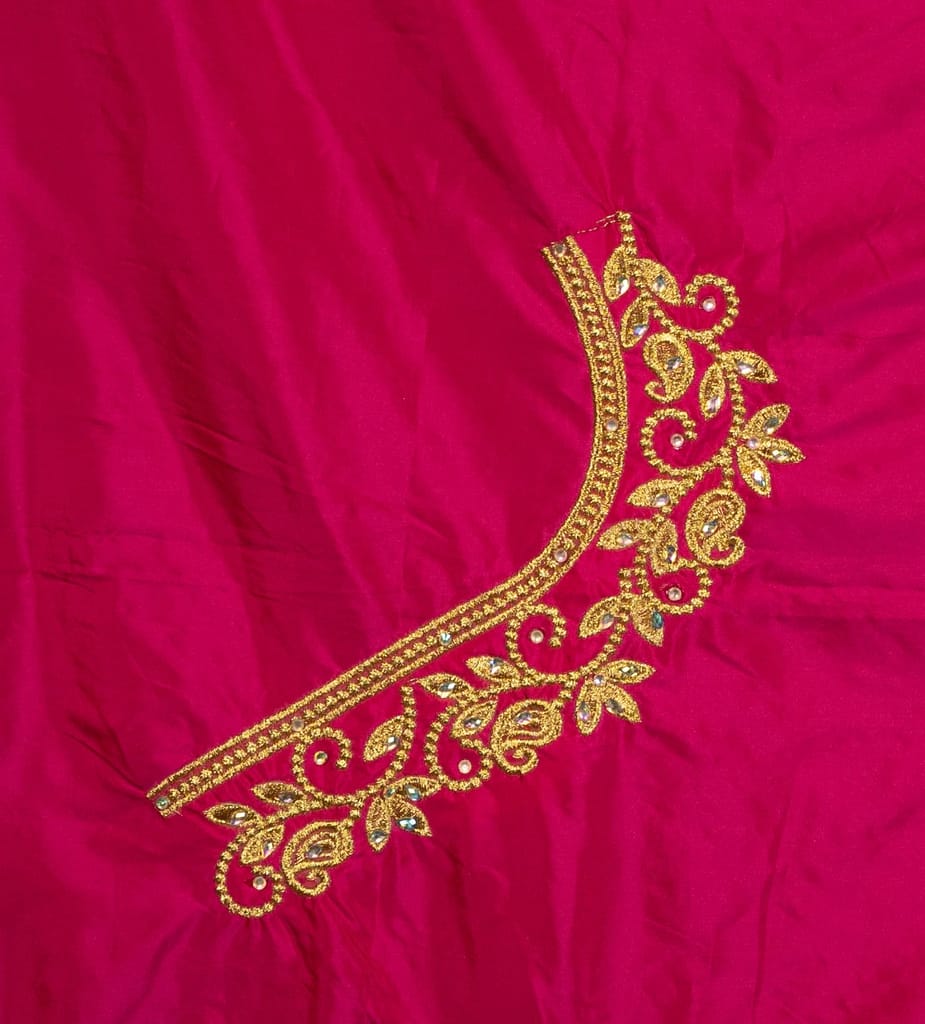 Embroidered Peacock Blouse Design