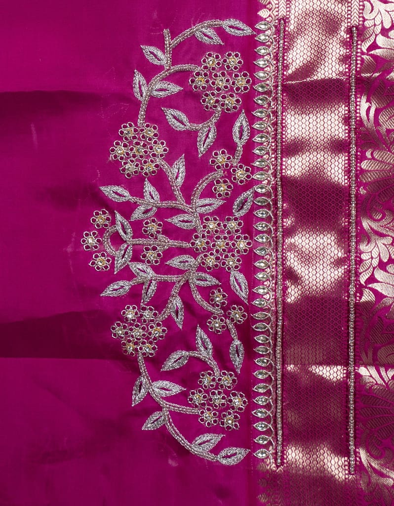  Blouse with intricate zari and stone embroidery